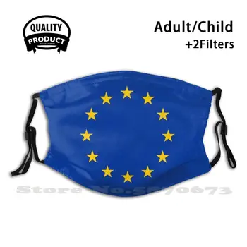 Euro | Evropska Unija | Zastave | Globetrotter Moda Usta Maske Filter Za Odrasle Otroci Masko Ljubezen Evropa Evropska Unija Eu Egs